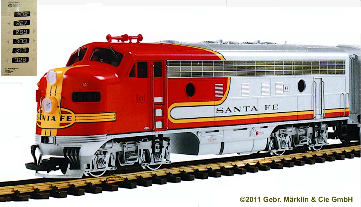 Santa Fe F7A Diesellok (Diesel Locomotive)