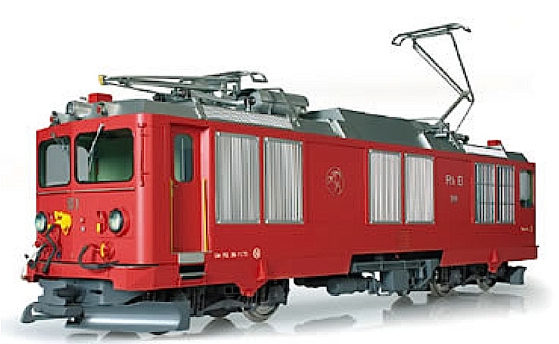 RhB Gem 4/4 Zweikraftlokomotive, alte Version (Dual power locomotive, old version) 801 "Steinbock"