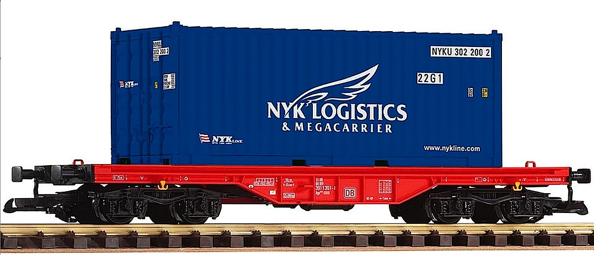 DB Flachwagen mit Container (Flat car with container) NYK Logistics