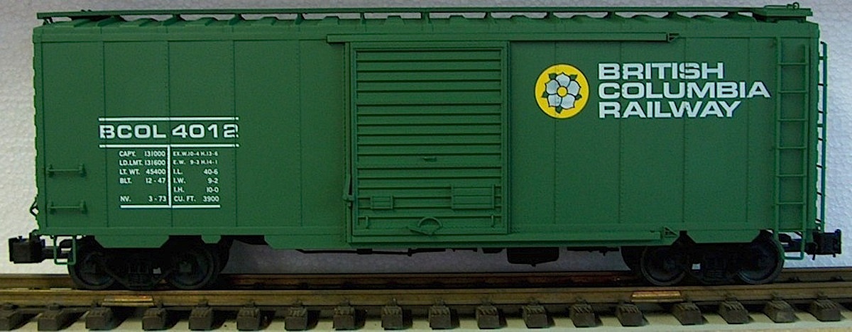 British Columbia Railway gedeckter Güterwagen (Box car) 4012