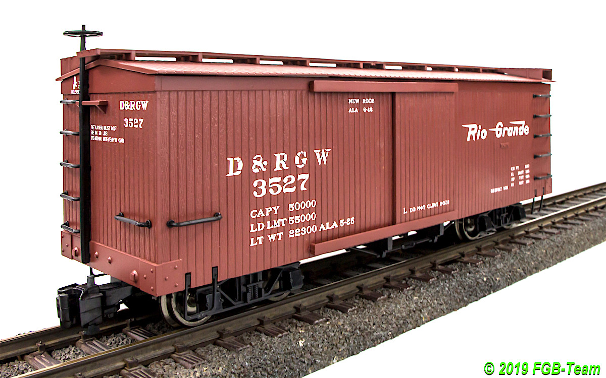 D&RGW Gedeckter Güterwagen (Box car) 3527
