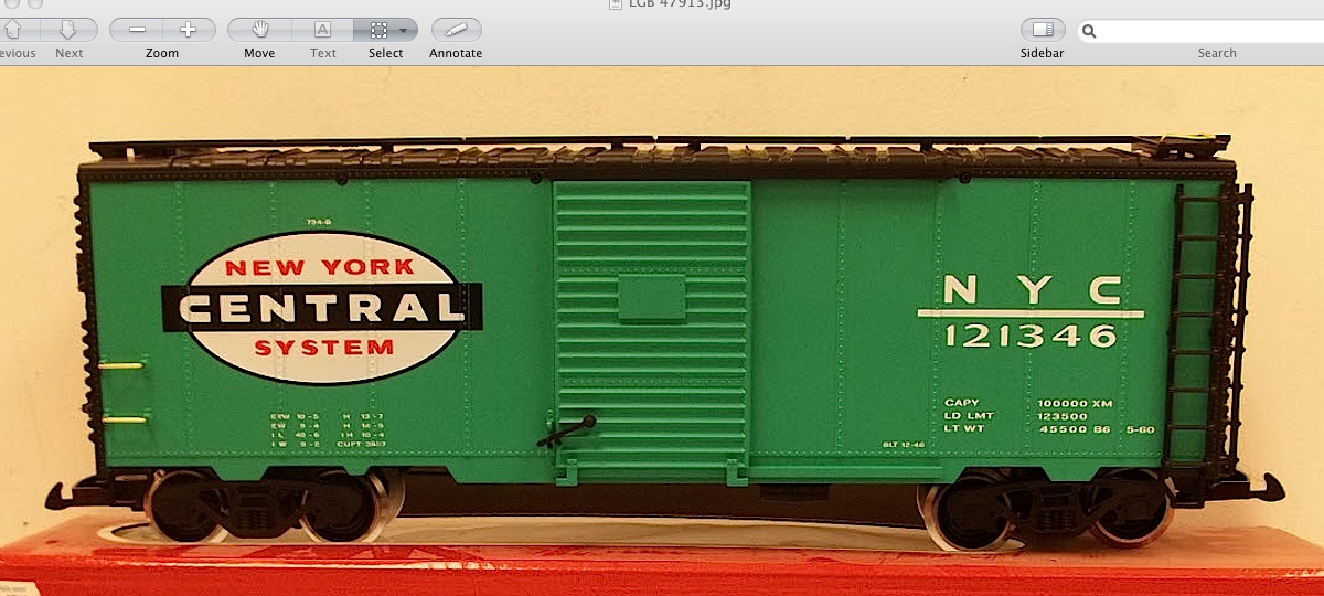 NYC Gedeckter Güterwagen (Steel box car) 121346