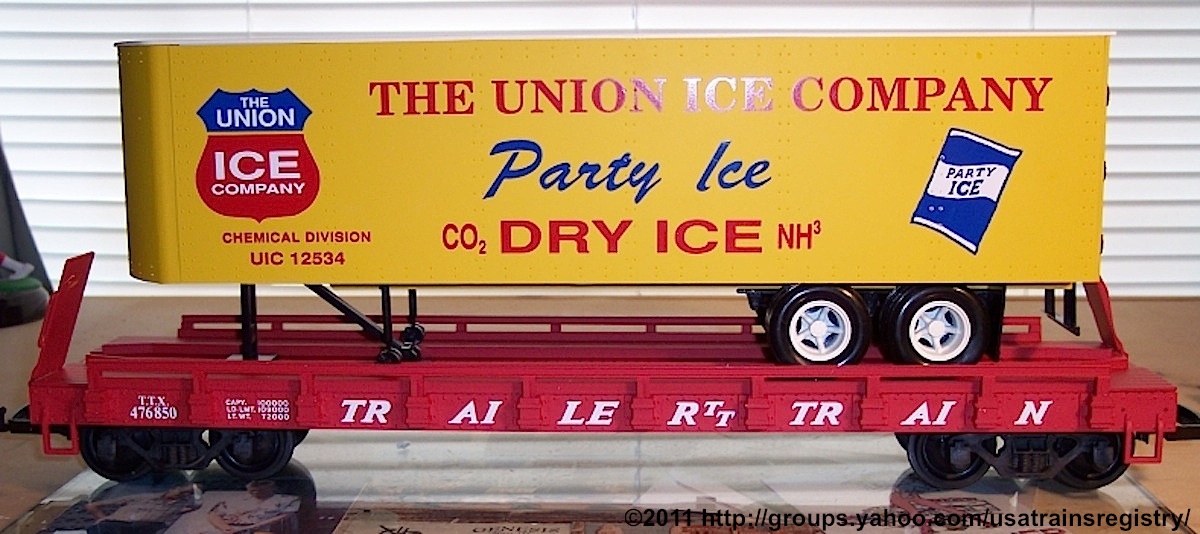 Trailer Train Union Ice Flachwagen (Flat car) 476850 Party Ice