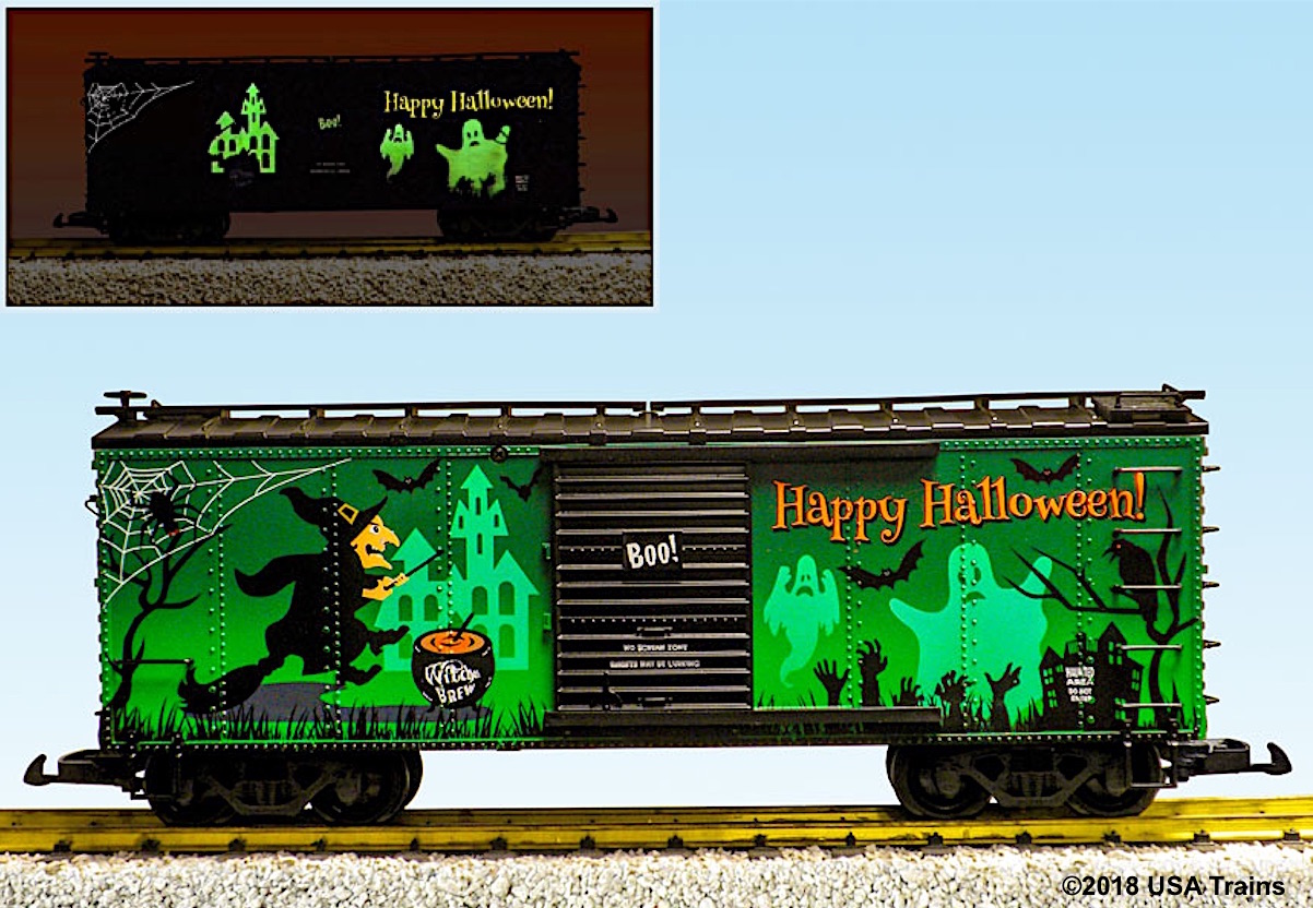 Happy Halloween geschlossener Güterwagen (Boxcar) - "Glow in the Dark"