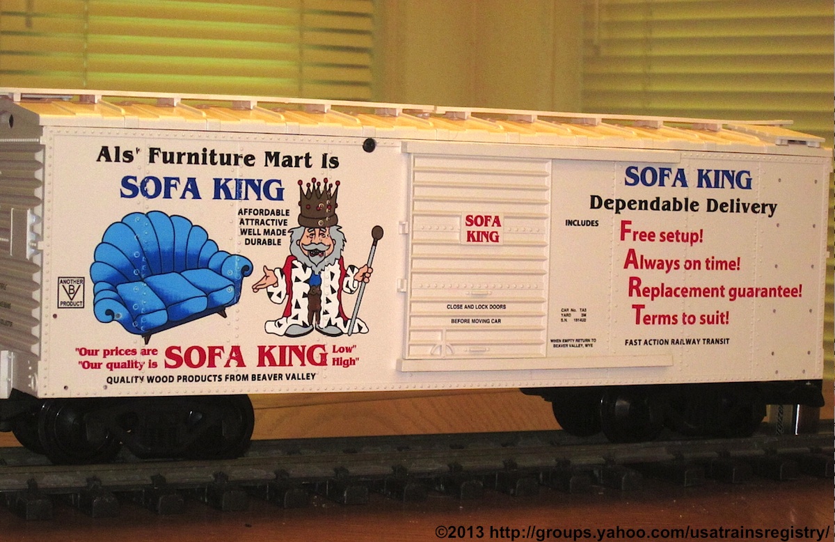 Sofa King Güterwagen (Box car), cream