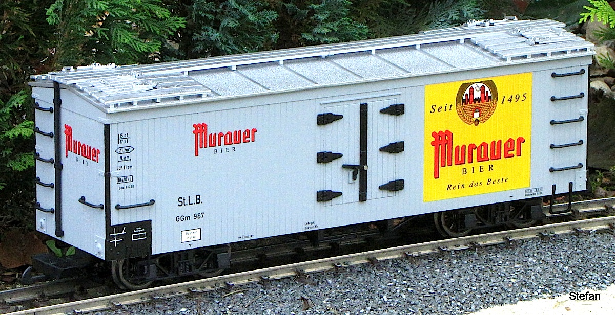 St.L.B. Bierwagen (Beer car) GGm 987 - "Murauer Bier"