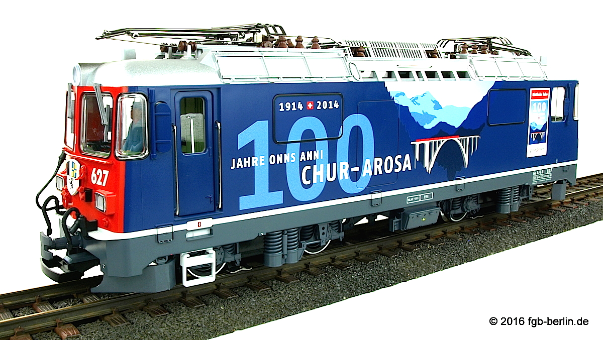 RhB Ellok (Electric locomotive) Ge 4/4 II 627 100 Jahre Chur-Arosa