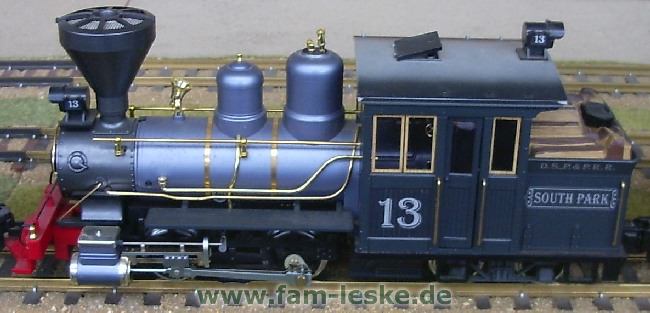 DSP&P Stütztenderlok (Steam locomotive) Forney