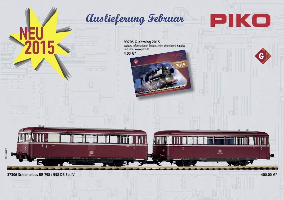 Piko Neuheiten (New Items) 2015 Monatlich/monthly