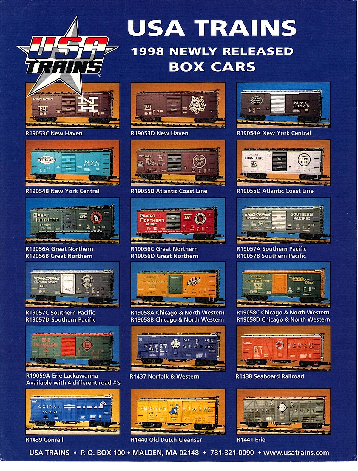 USA Trains Neuheiten (New Items) 1998 - Box cars