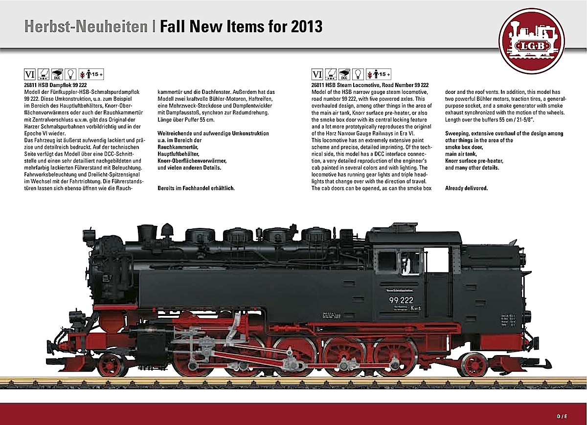 LGB Neuheiten (New Items) 2013 - Herbst/Autumn