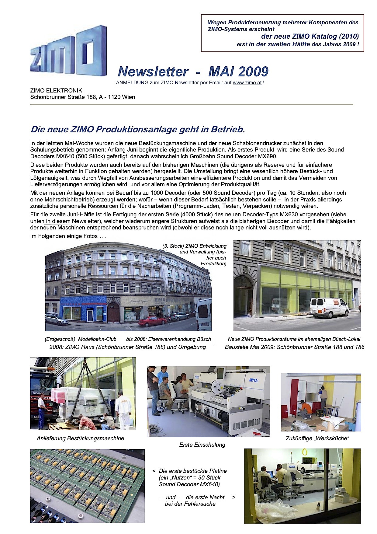 Zimo Newsletter - 2009-05 Mai (Deutsch)