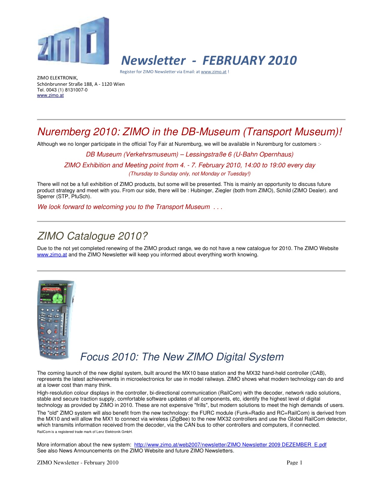 Zimo Newsletter - 2010-02 February (English)