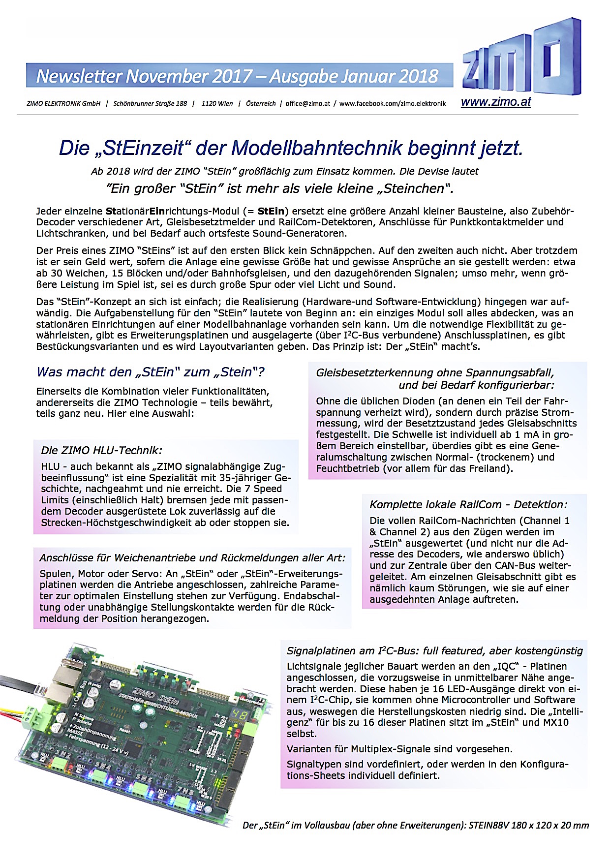 Zimo Newsletter - 2017-11 November (Deutsch)