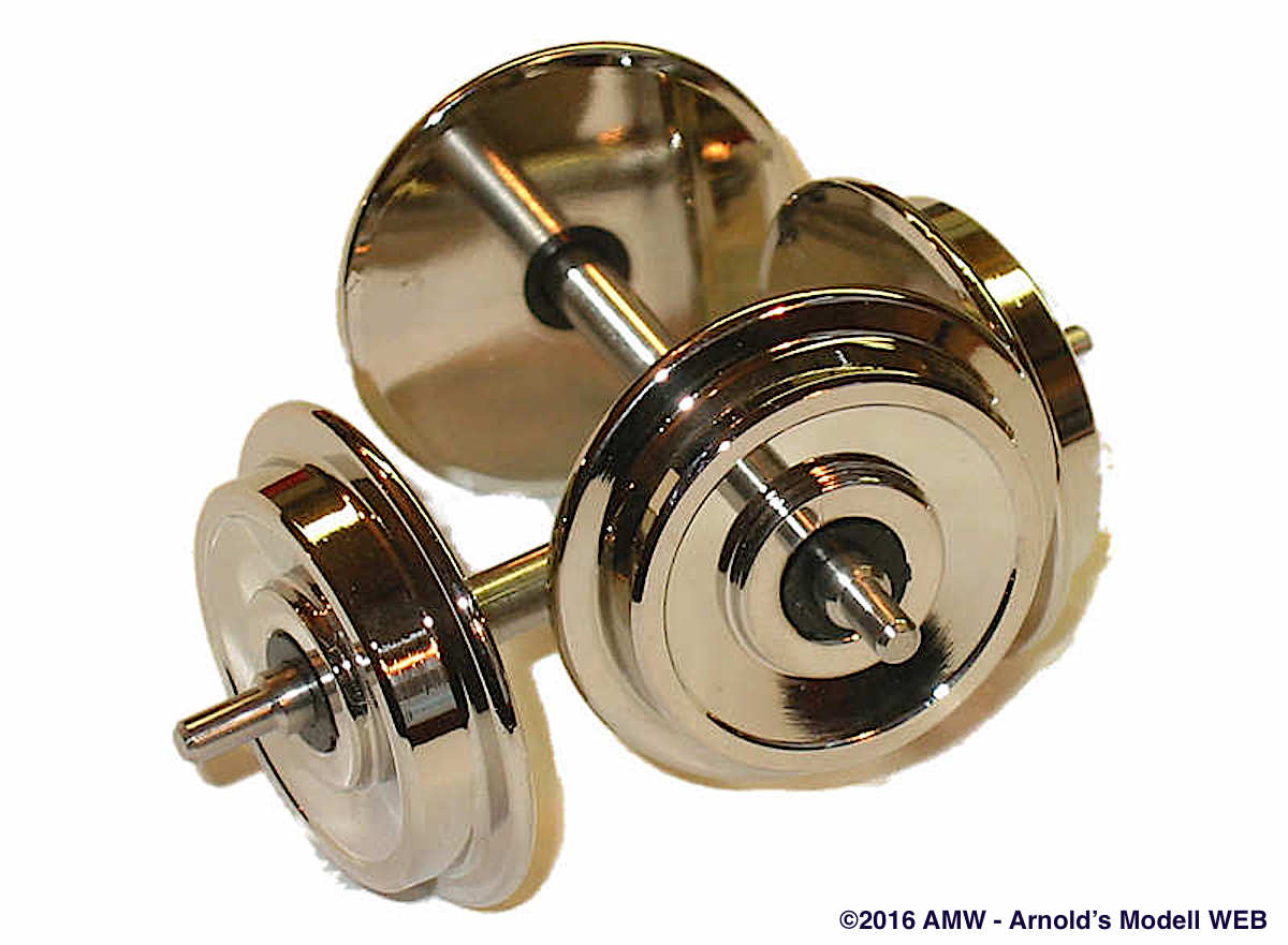AMW Metallachsen, Vollrad (Metal wheels, solid) 28 mm