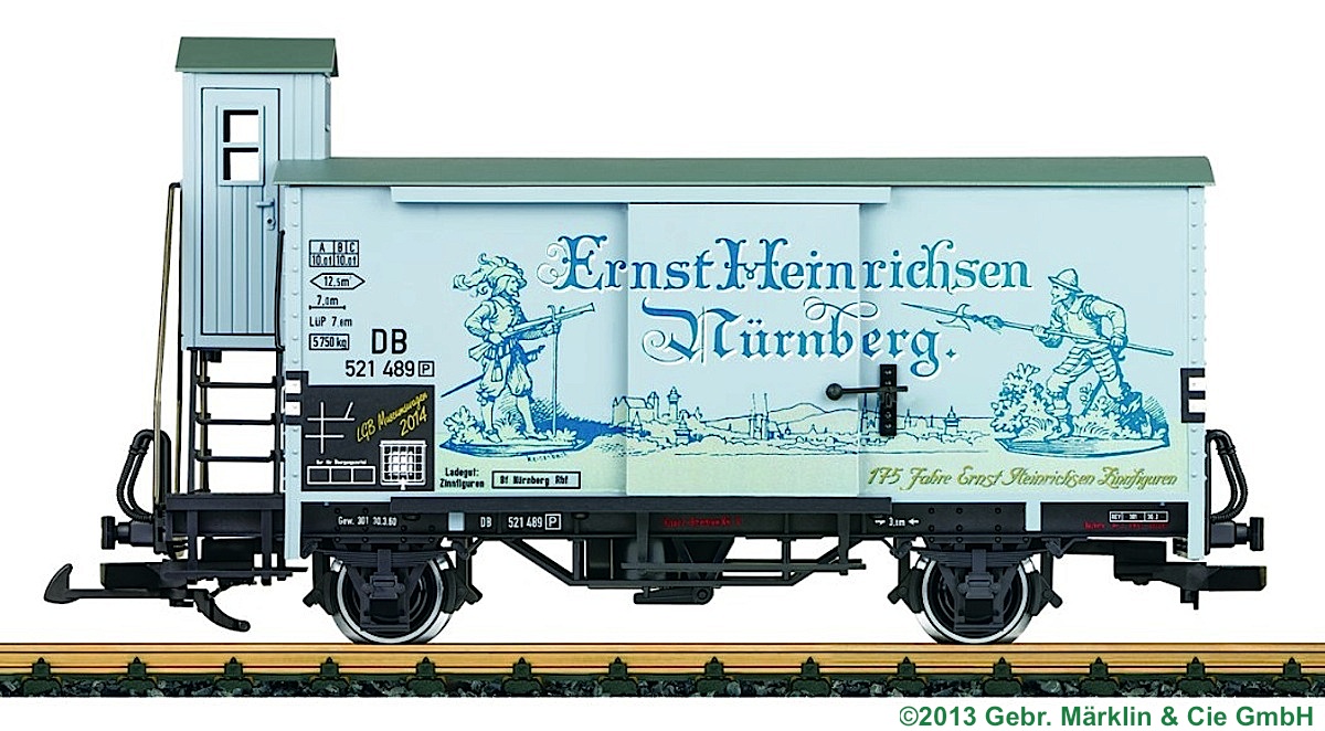 DB Werbewagen (Advertising box car) Ernst heinrichsen 521 489