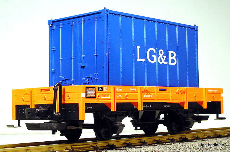 Güterwagen mit Container (Gondola with container)