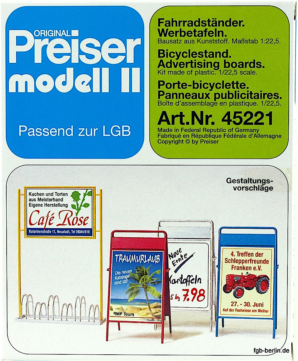 Fahrradständer - Werbetafeln (Bicycle stand - advertising boards)