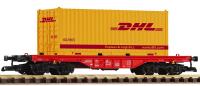 DB Flachwagen mit (Flat car with) 20' Container "DHL"