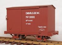 D&RG Gedeckter Güterwagen linke Seite (Box car, left side) 1001