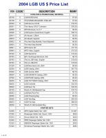LGBoA USA Preisliste (Price list) 2004 in US Dollars