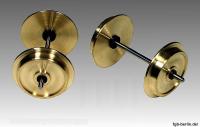 FGB Metallachsen, Vollrad, Messing (Metal wheels, solid, brass) 31 mm