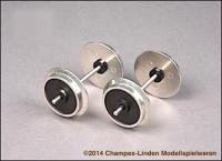 Champex-Linden Metallachsen, Vollrad (Metal wheels, solid) 31 mm