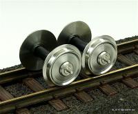 Train Line Kugellagerachsen für Piko (Ball bearing wheels for Piko), 35 mm